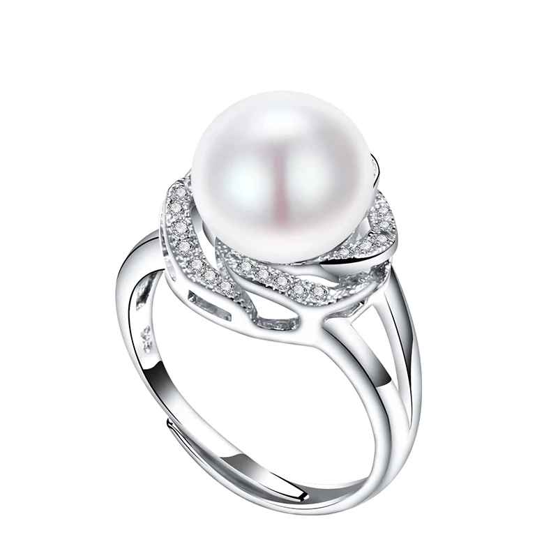 Norvo | Stor Perle Ring | Ringen Er Størrelsesjusterbar!