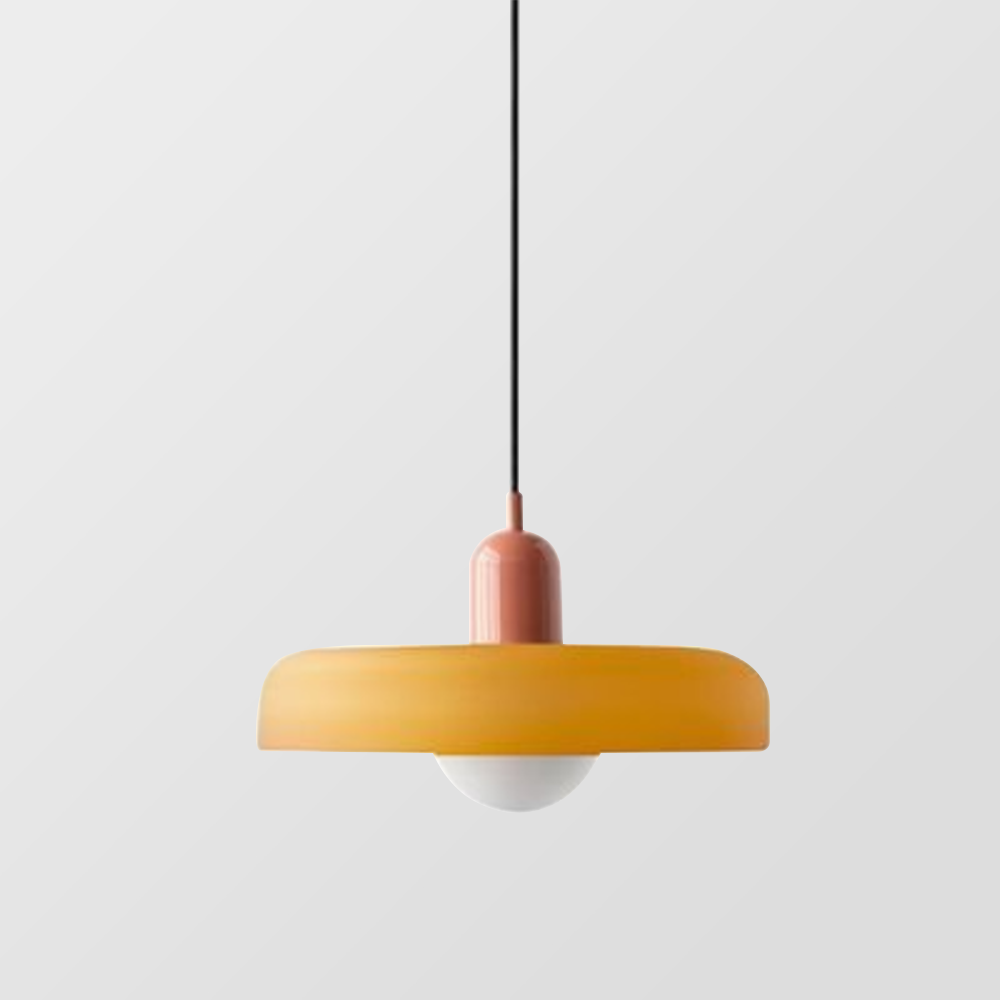 Norvo | Scandi Bauhaus Pendellampe – Stilig oransje taklampe for moderne rom