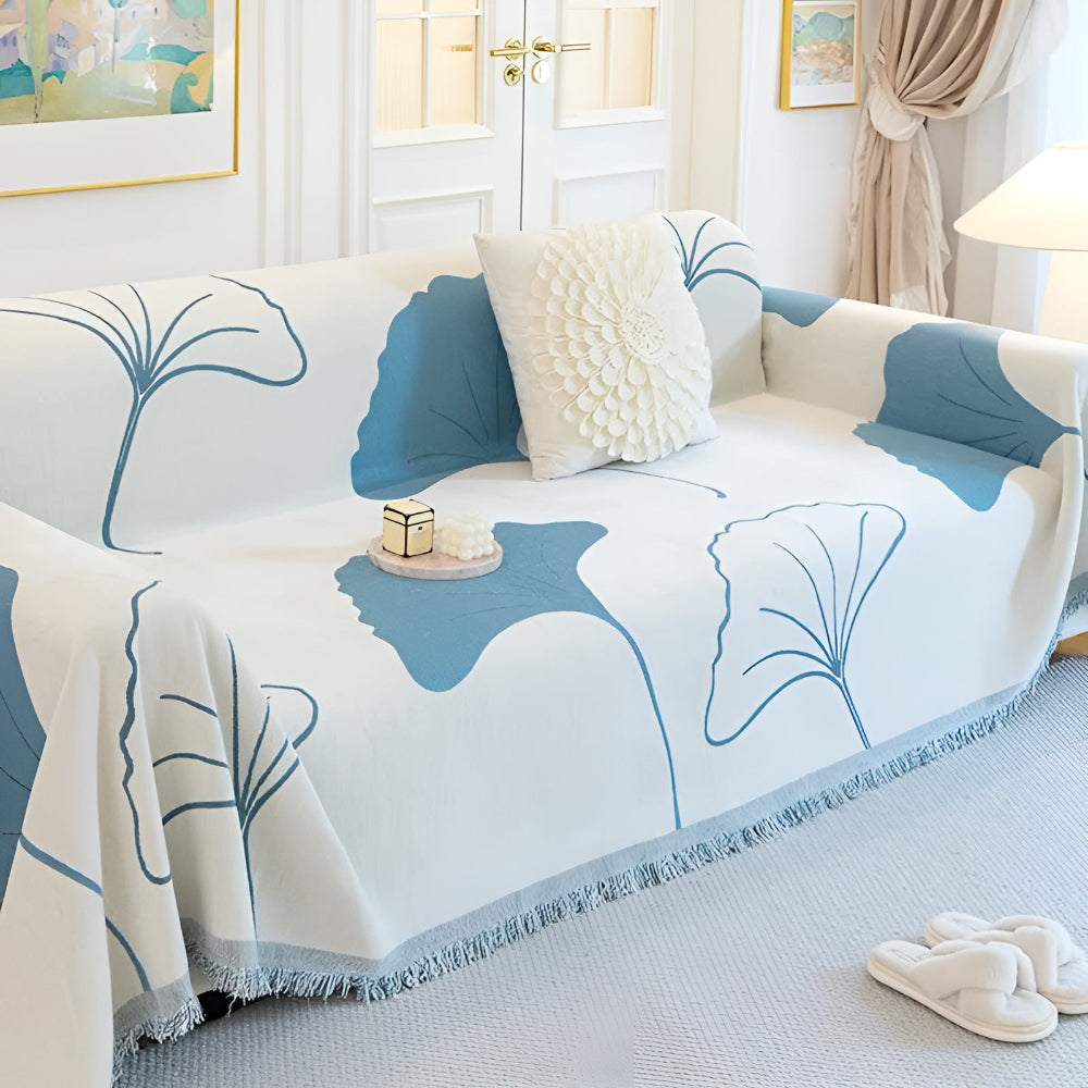 Norvo | Pastoral Stil Ginkgo Blad Sofa Trekk