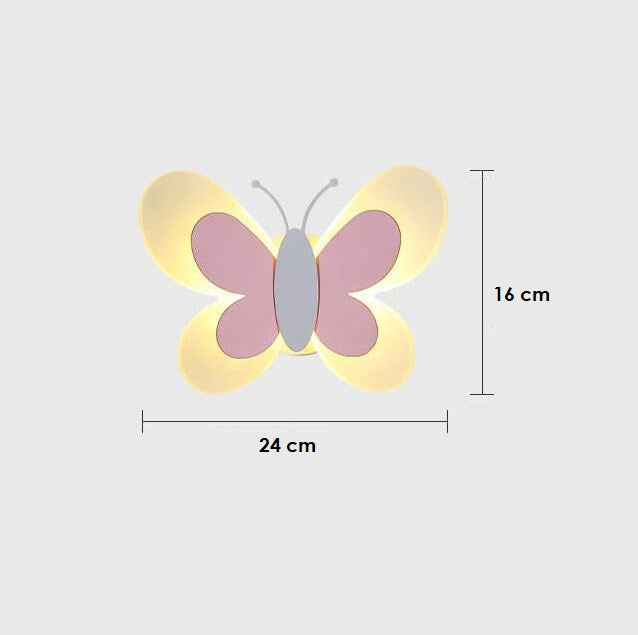 Norvo | LuminoArt – Vegglampe LED kreativ formet som en sommerfugl med 1 lys i akryl