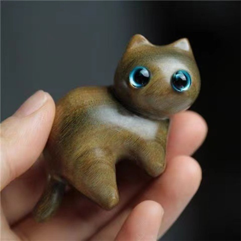 Norvo | Sandalwood håndlaget tre katt
