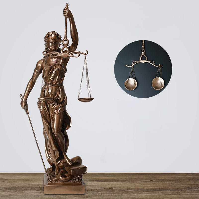 Dekorativ statue av rettferdighetens gudinne