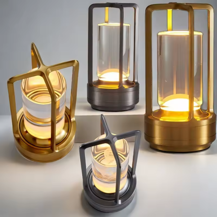 Norvo | Varm LED Trådløs Bordlampe – Batteridrevet Nordisk Design - LED med Berøringskontroll, Egnet for Soverom, Hjem, Utendørs - Ideell Nattlampe