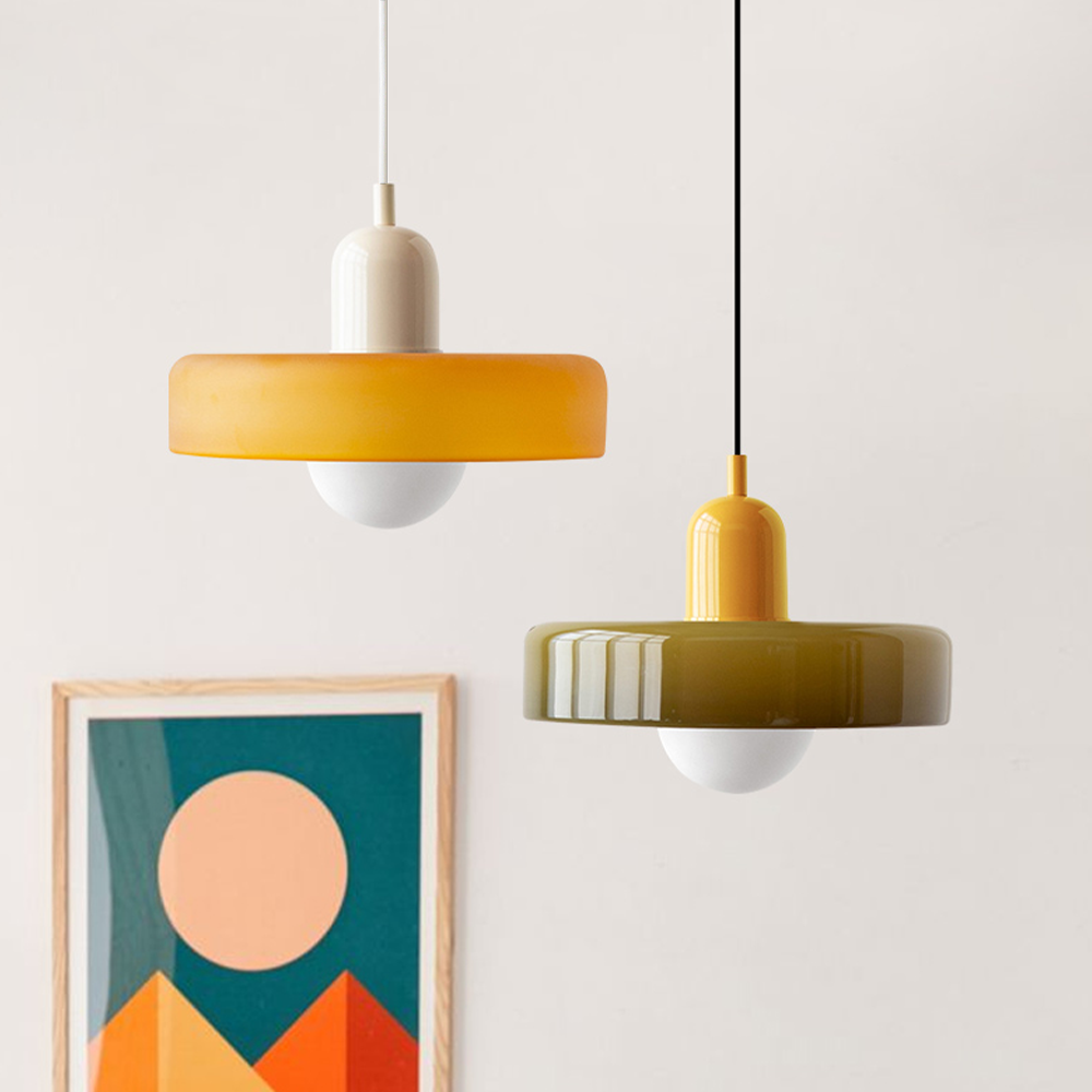Norvo | Scandi Bauhaus Pendellampe – Stilig oransje taklampe for moderne rom