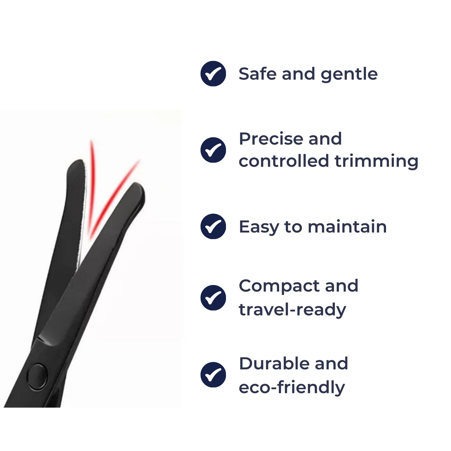 Rundt spiss sikkerhet – Rustbestandig rustfritt stål – Smertefri grooming for menn og kvinner Norvo