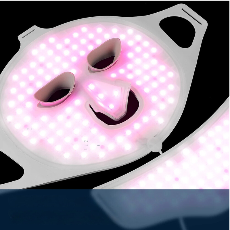 Norvo | LED Lysbehandling Maske Luminex 7 | 7 Farger Lys for Ansikt & Nakke | 168 LEDer | Hudfornyelse med Silikon Komfort