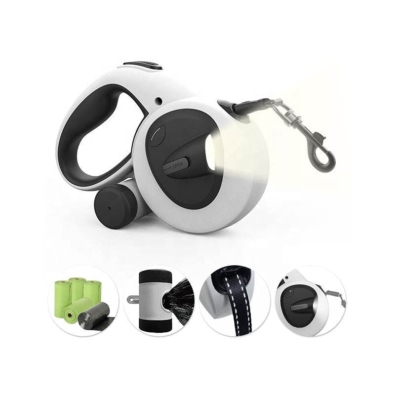 5i1 Refleksiv Hundebånd med Integrert Lommelykt Norvo