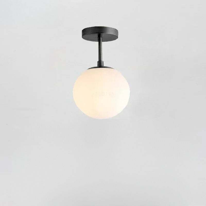 Norvo | Taklampe i nordisk stil laget av glass – Elegant hvit kule for ethvert rom
