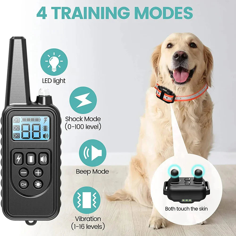 Norvo | 800M Oppladbar Elektrisk Hundetreningskrage | Vanntett, Fjernkontroll & Ideell for Effektiv Hundetrening