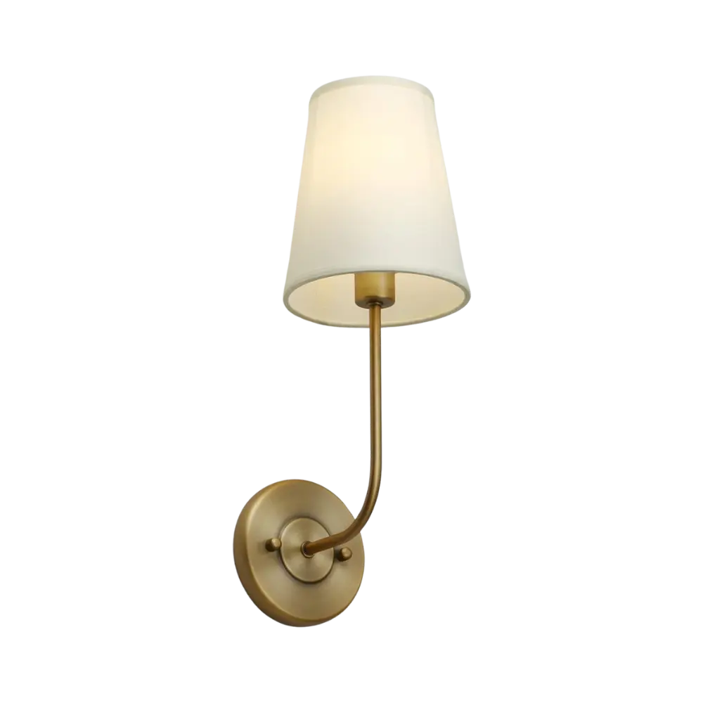 Norvo | LoomGlow – Moderne Vegglampe med Vevd Metall og Mykt Stoff