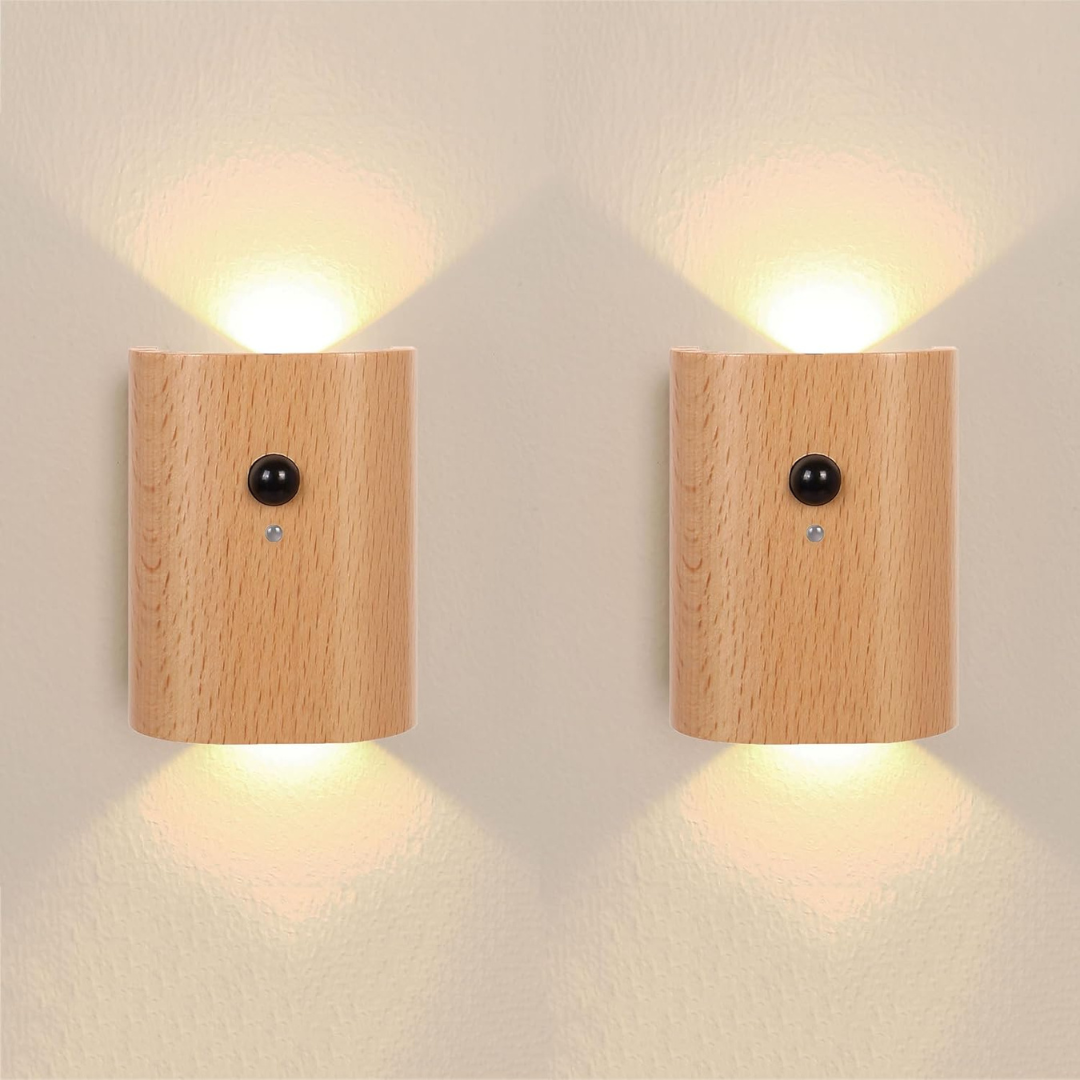 Norvo | Oppladbar LED Vegglampe med Bevegelsessensor – Varm Hvit