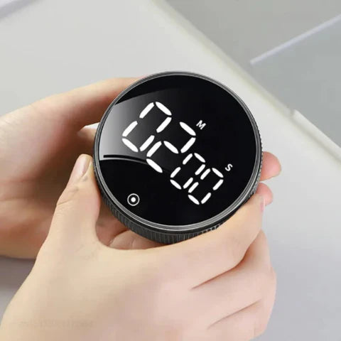 Norvo | SmartTime Kjøkken Timer | Enkel Ett-Vending Drift, Stor LED Skjerm & Justerbar Alarm for Matlaging, Studering & Klasseromsbruk