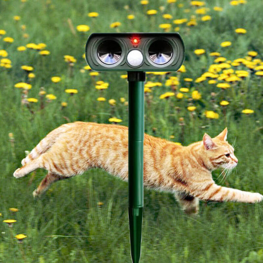 Norvo | Solar Power Ultrasonic Skadedyr Repeller Infrarød Sensor Vanntett Dyreavskrekker