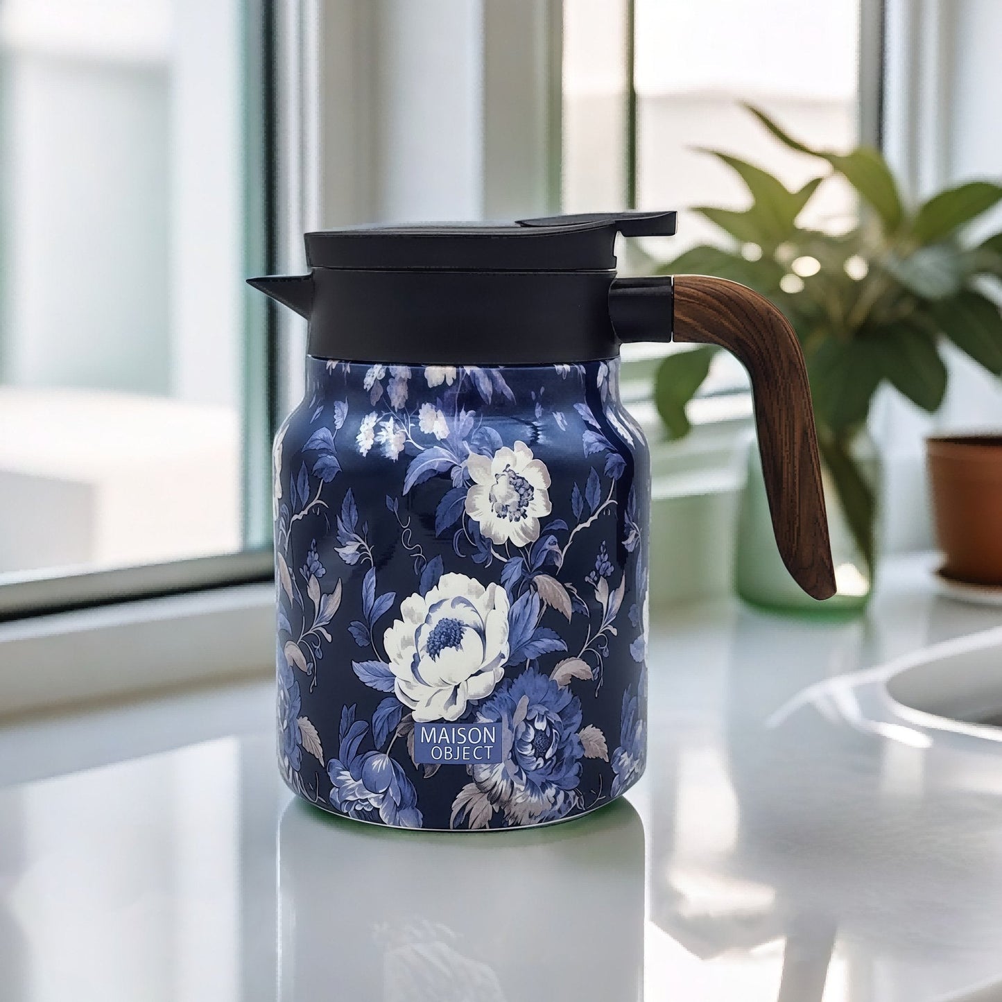 Norvo | Vintage Floral Pattern Te-kanne – Innebygd infusor