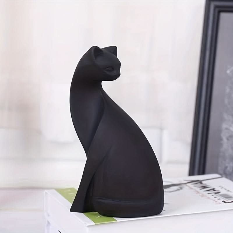Norvo | Moderne Harpiks Katt Figur – Nordisk Stil Dekor