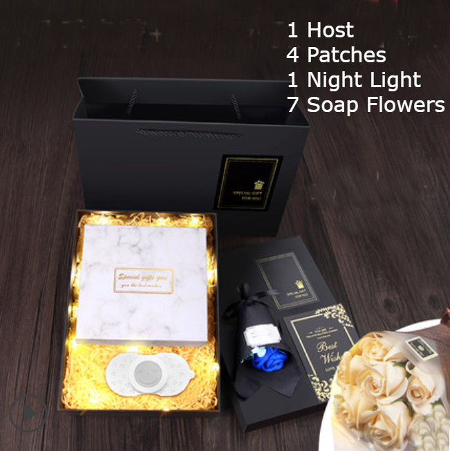 Norvo | Bærbar oppladbar smart mini massasjeger med pulsmassasje, 6 moduser og 10 intensiteter for arbeid, underholdning, kjøring og reise