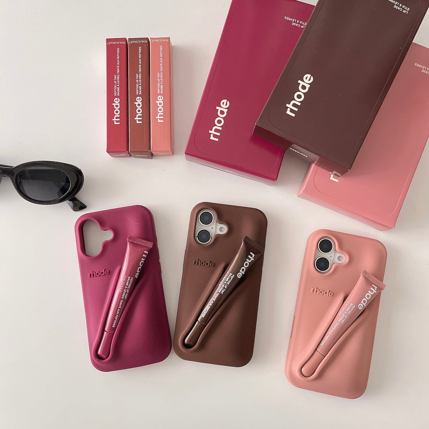 Norvo | 3D Silikon Leppestift Telefondeksel for iPhone