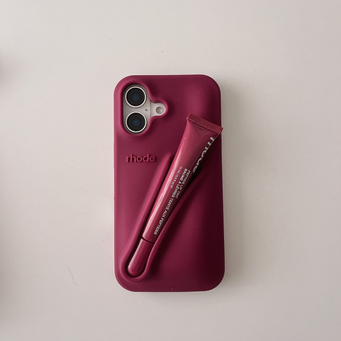 Norvo | 3D Silikon Leppestift Telefondeksel for iPhone