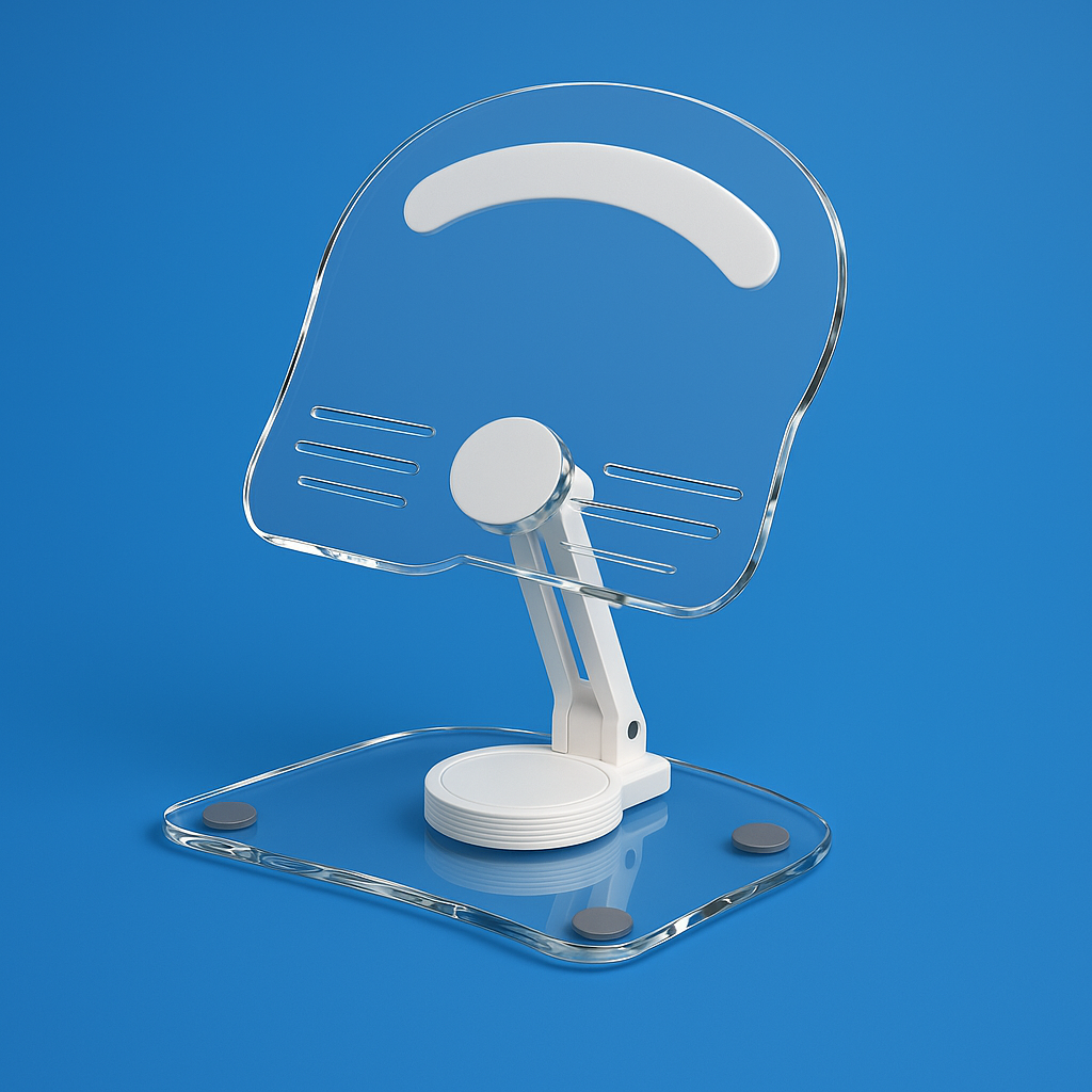 Ergonomiske justerbare vinkler – akryl sammenleggbart sklisikkert – hjemmekontor og studie Norvo