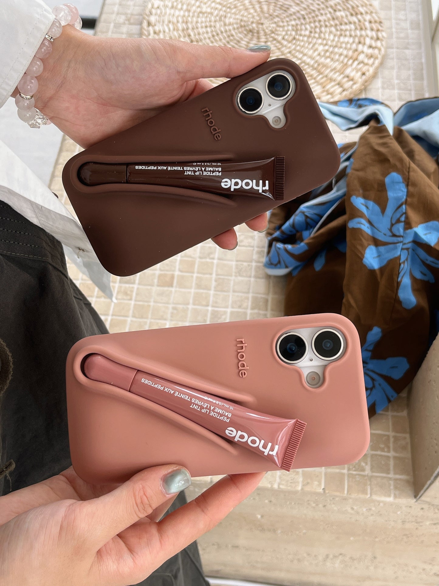 Norvo | 3D Silikon Leppestift Telefondeksel for iPhone