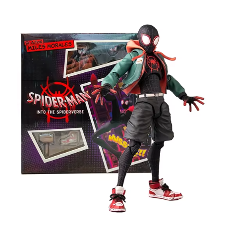 Marvel Spider-Man Miles Morales PVC Action Figure - Detaljert Sentinel Modell Toy Samling for Fans av Into the Spider-Verse 13cm (5.1 tommer)
