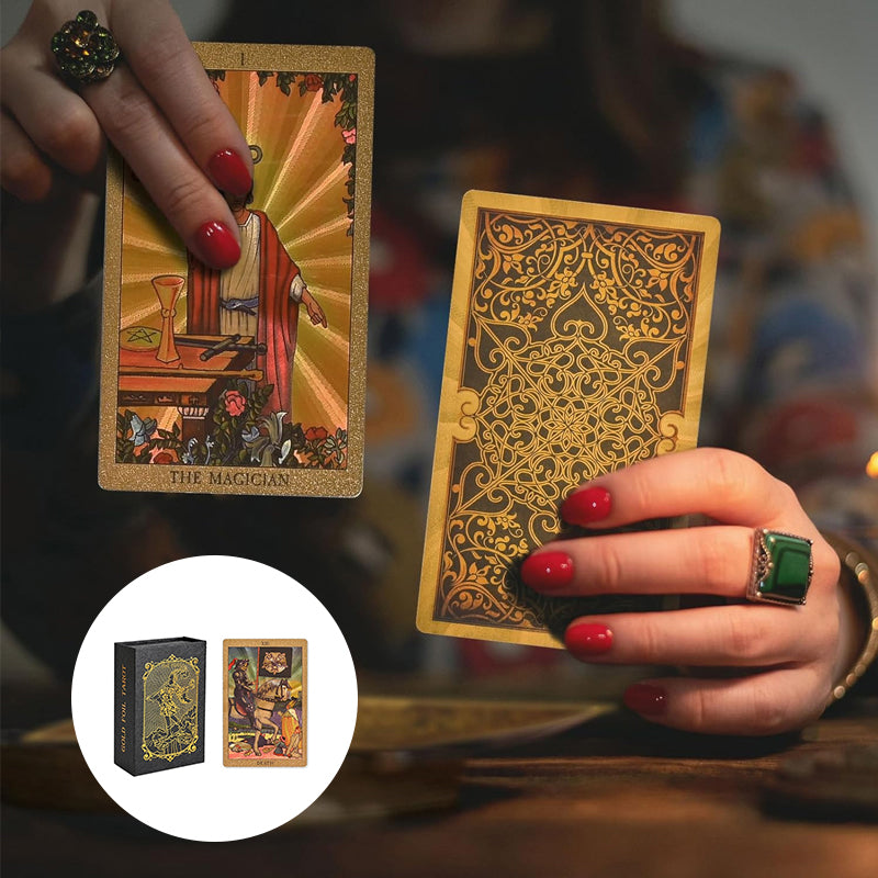 Norvo | Utforsk den mystiske verden av tarot Gullfarget tarot