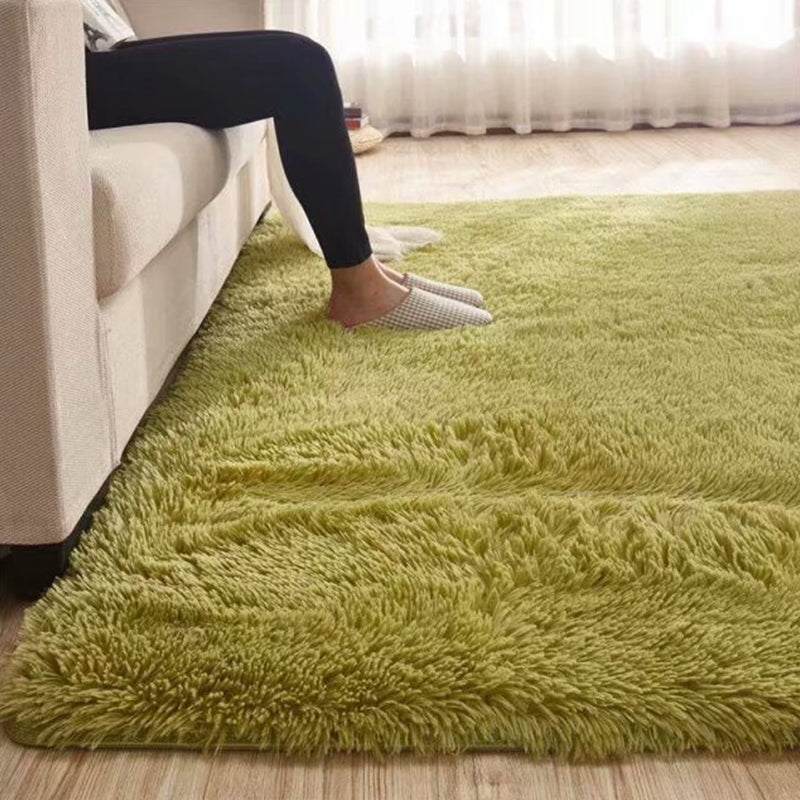 Norvo | Pusete Enfarget Teppe Multicolor Løs Teppe Syntetisk Vaskbart Dyrevennlig Rutchfritt Teppe til Stuen