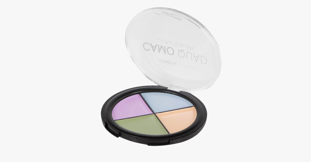 Norvo | Camo Quad Concealer Palette for perfekt dekning - Kompakt og praktisk med 4 nyanser i ett palett