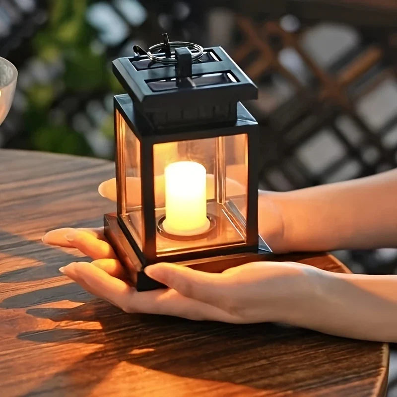 Norvo | Solar LED Lantern med Lyskabel og Hengestift – Vanntett Hagebelysning for Terrasse og Balkong