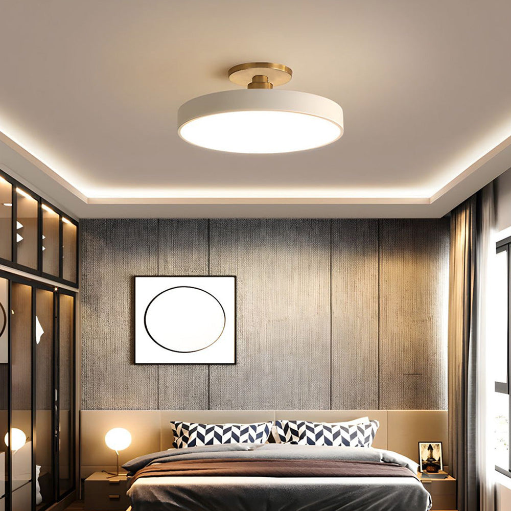 Norvo | Moderne LED Semi Flush Mount Taklampe | Energibesparende. Holdbart design for gang. Spisesal & Stue