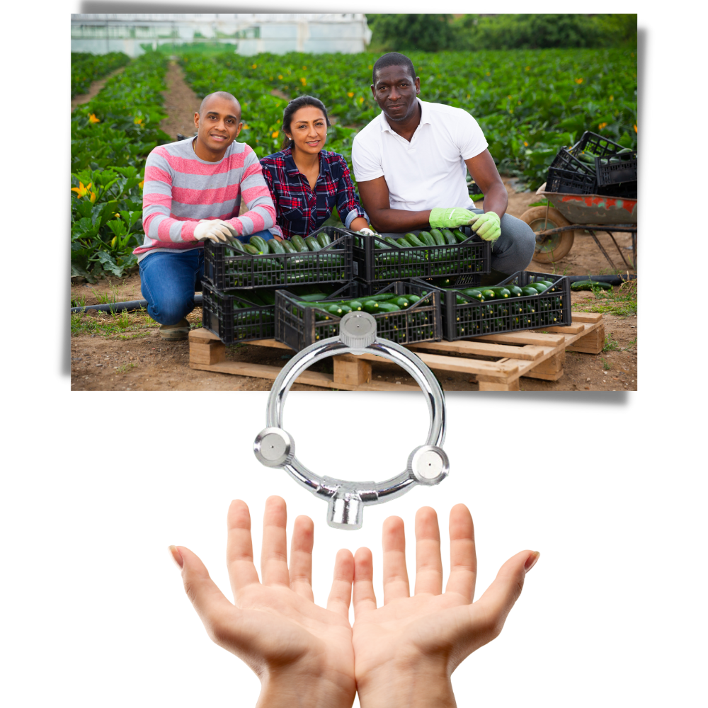 Tre-hodet hagevanningsdyse