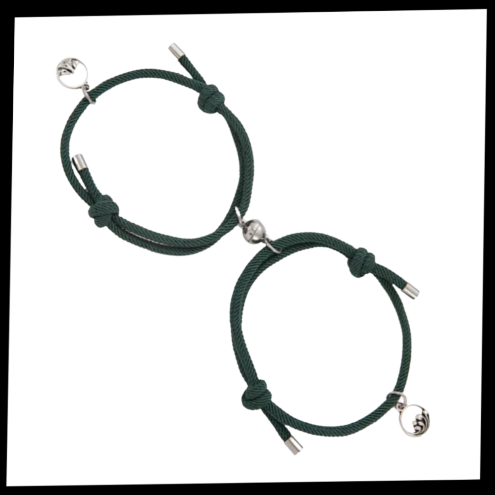 Sett med 2 magnetiske armbånd for par