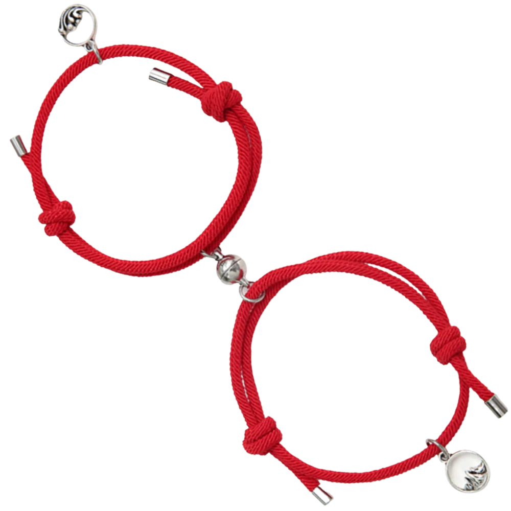 Sett med 2 magnetiske armbånd for par