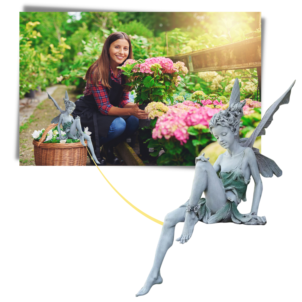 Fe-statue hageornament