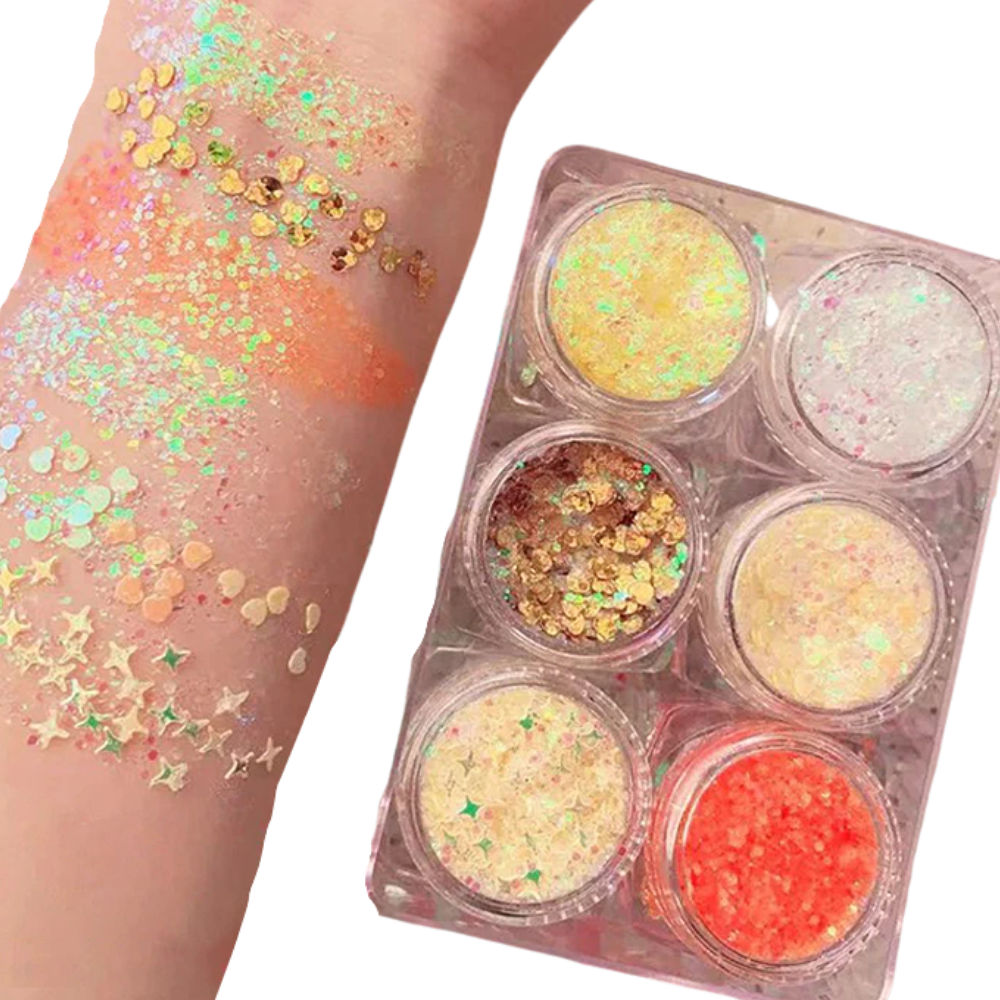 Glittersett for ansikt og kropp