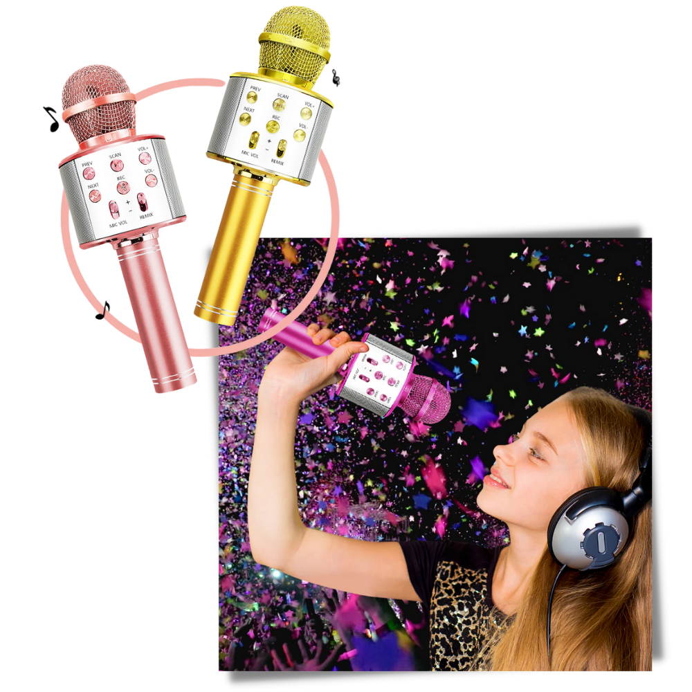 Trådløs Bluetooth karaoke mikrofon