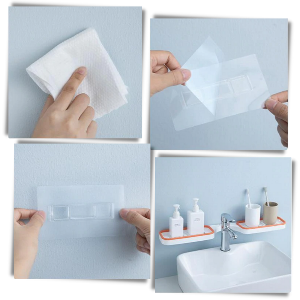 Veggstativ for badet