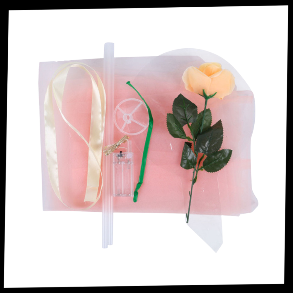 Vakker Rose LED-ballong