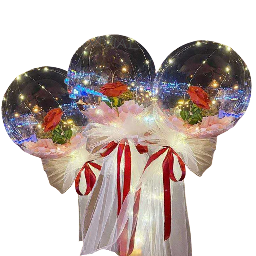 Vakker Rose LED-ballong