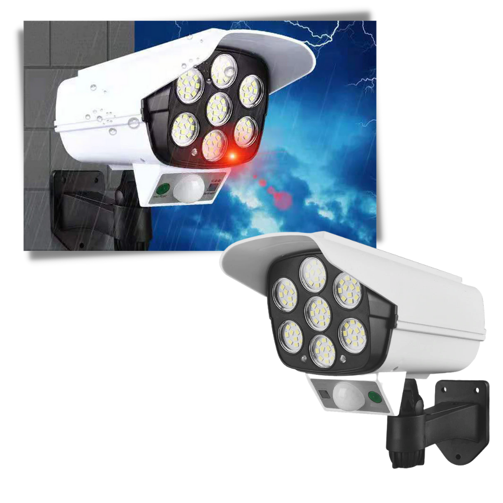 Solcelledrevet LED-lampe med bevegelsessensor