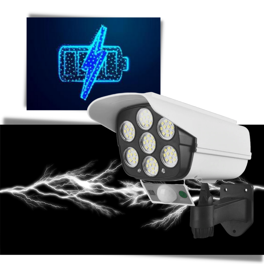 Solcelledrevet LED-lampe med bevegelsessensor
