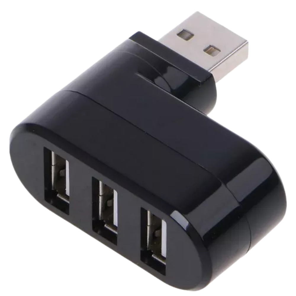 Roterende USB-adapter med flere porter