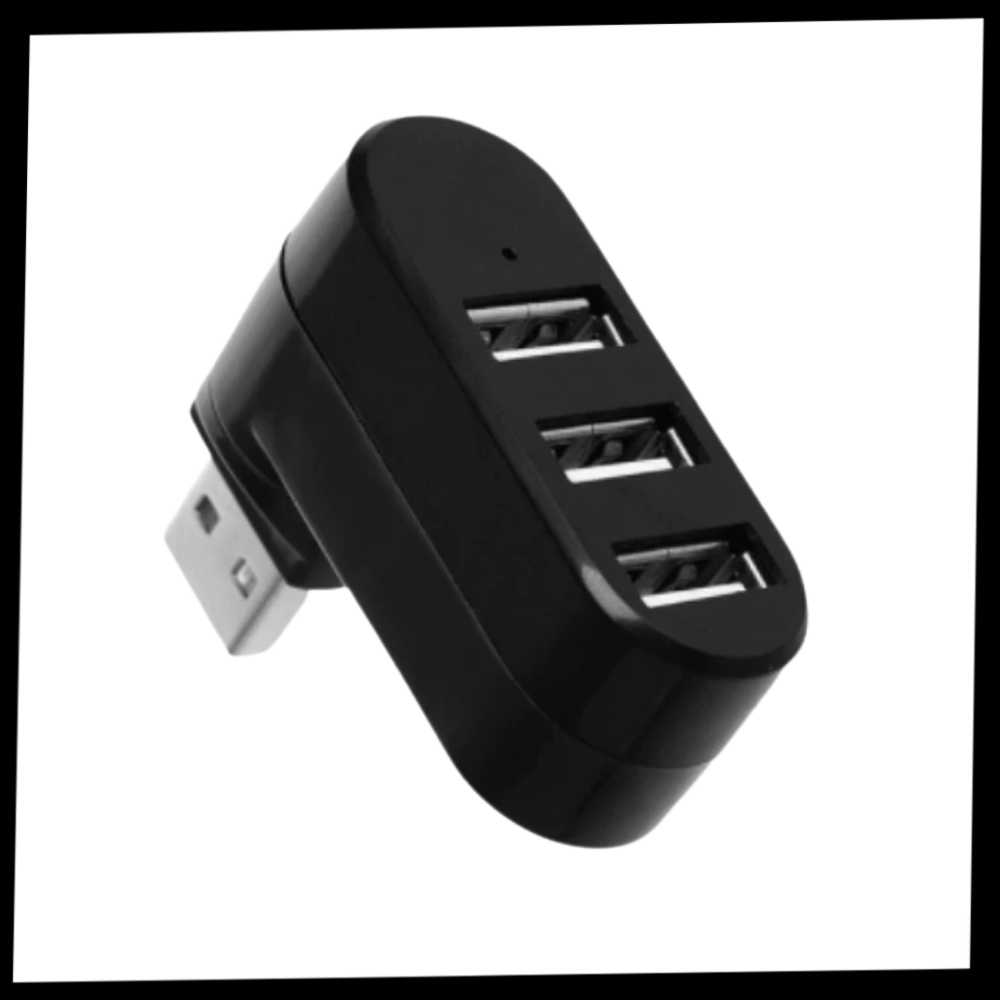 Roterende USB-adapter med flere porter