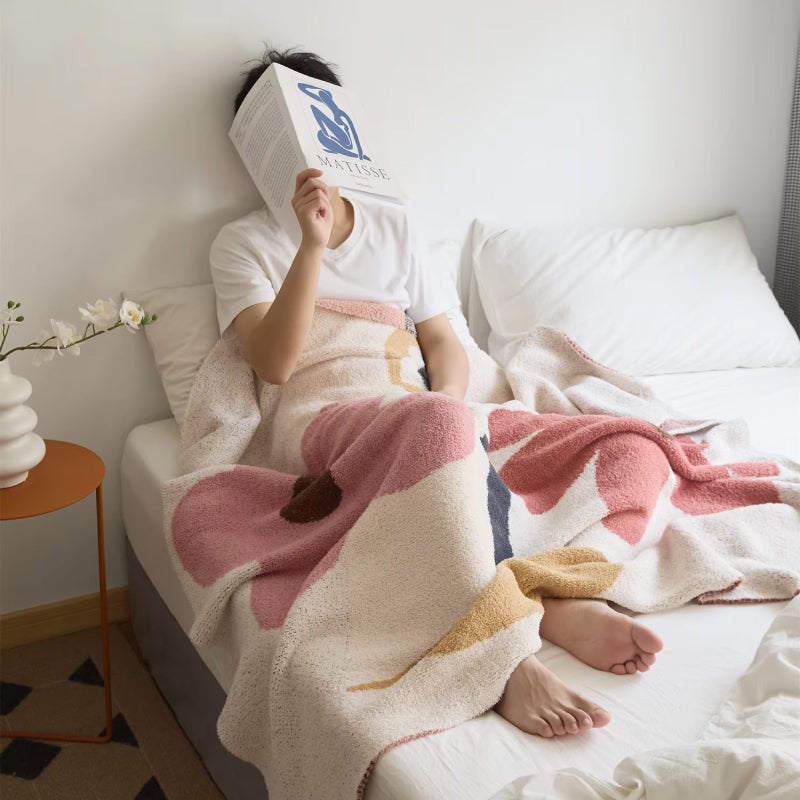 Norvo | Bohemian Blomstret Strikket Pledd