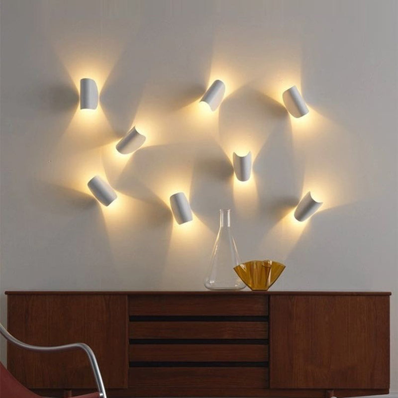 Norvo | Eveline Moderne Geometrisk LED 4 Farge Vegglys Innendørs/Utvendig Metall