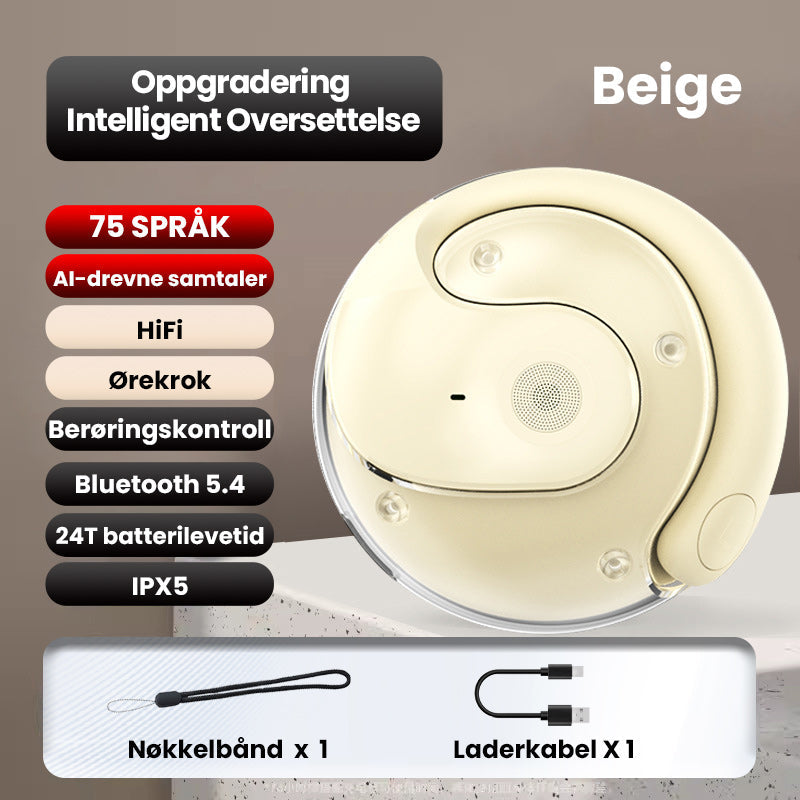 Norvo | Smarte Trådløse Bluetooth Oversettelses Ørepropper