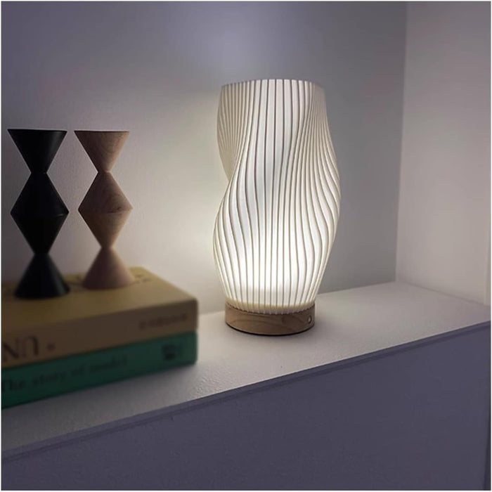 Norvo | Wavecrest Bordlampe – Myk Glød Designerlampe med Dimbar Varme og Naturlig Hvit Lys