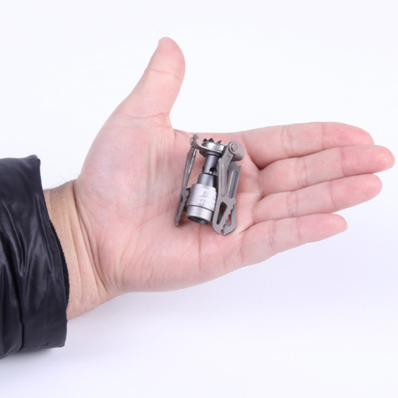 Norvo | Sammenleggbar Bærbar Titanlegering Mini Campingovn, for Utendørs Matlaging & Piknik