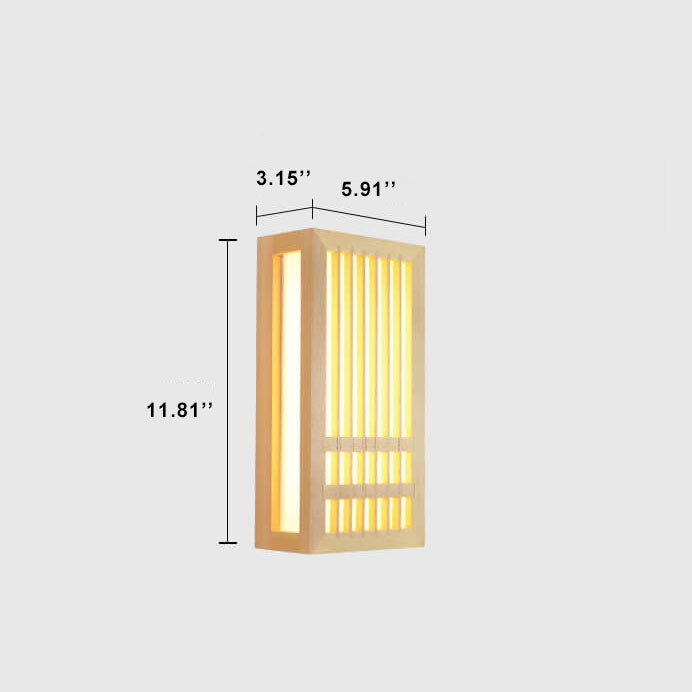 Norvo | ShizuLight | Japansk Tre LED Vegglampe – Minimalistisk Zen-Inspirert Belysning