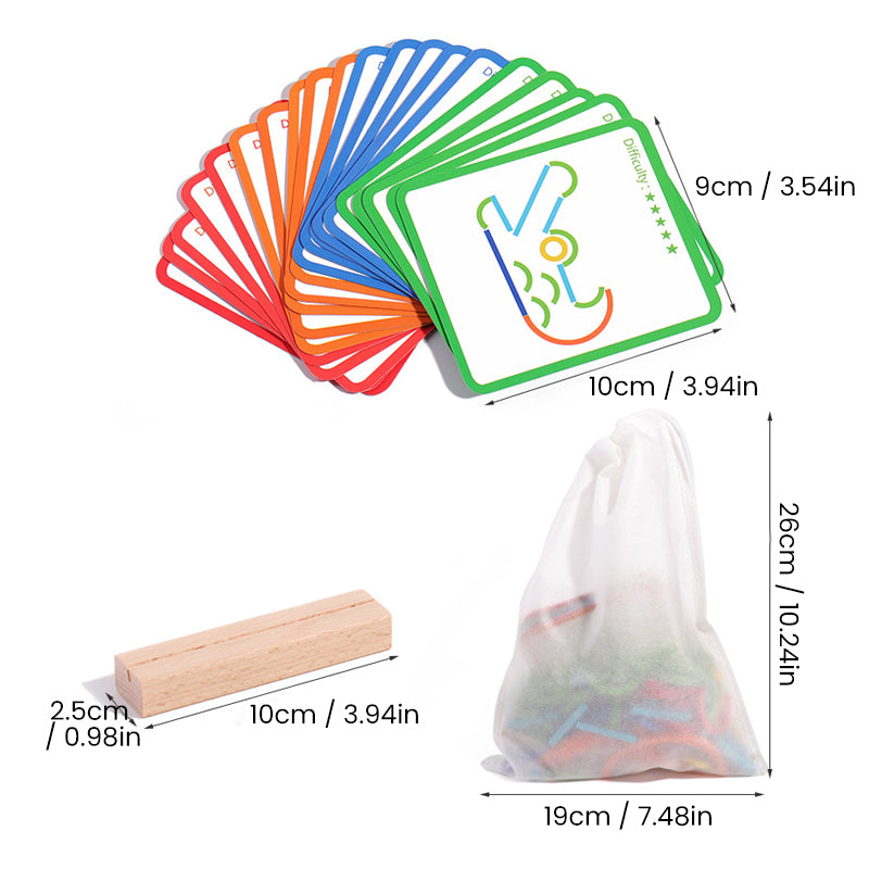Norvo | Montessori Barns Puslespill Logikktrening Ring Spill